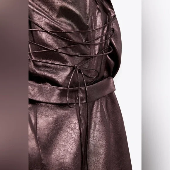 Zara NWOT voluminous flower 3D appliqué oversized floral detail party mini dress - Picture 12 of 15